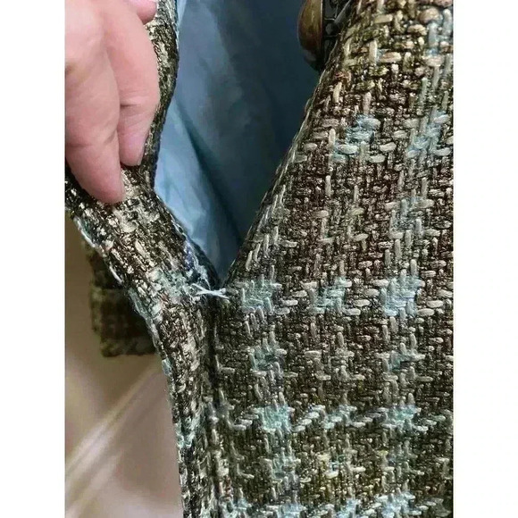 Women's Tweed Blazer - Green by - Picture 13 of 15